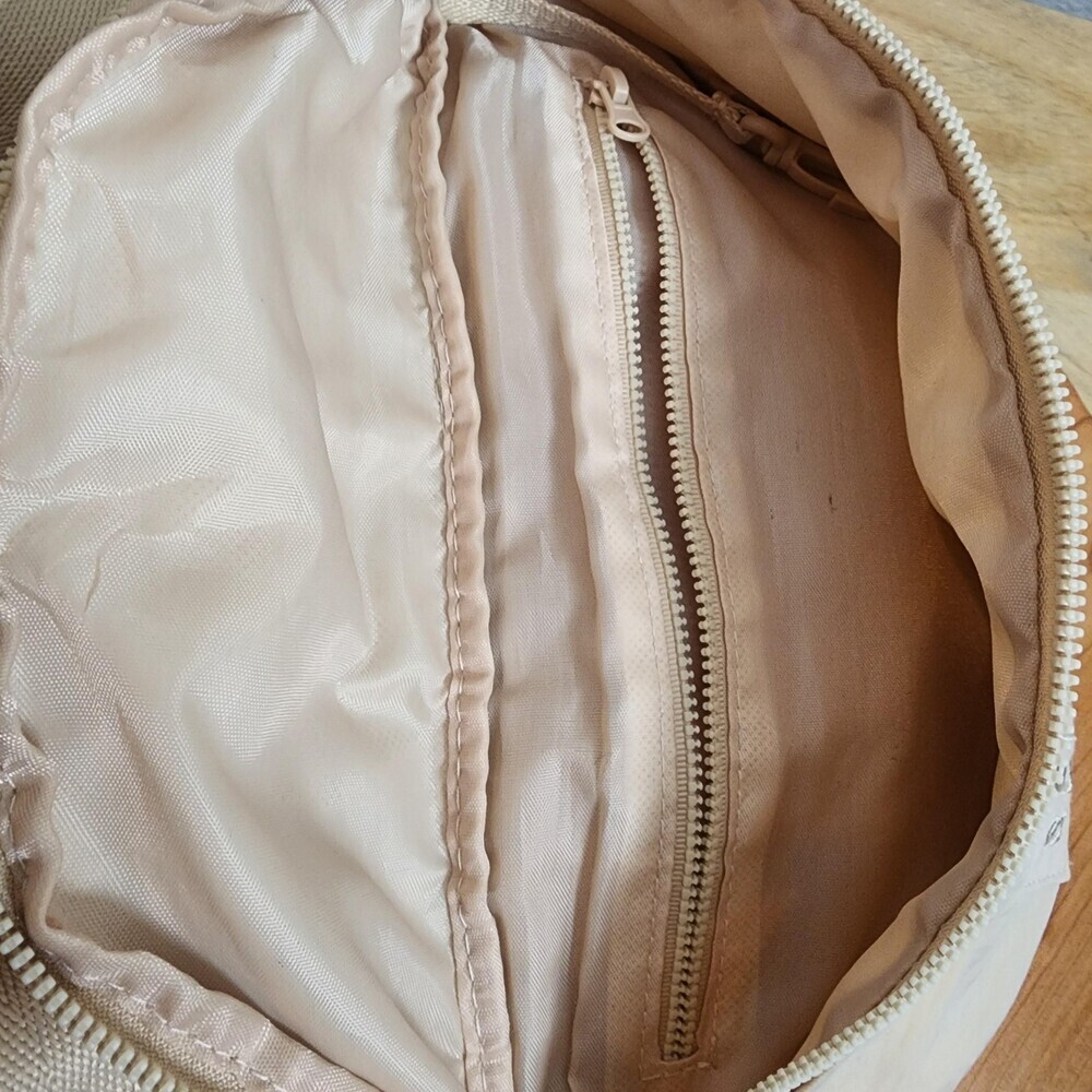 BEIS The Pack Nylon Belt Bag Womens Medium Beige Nylon Crossbody Travel - Picture 7 of 15